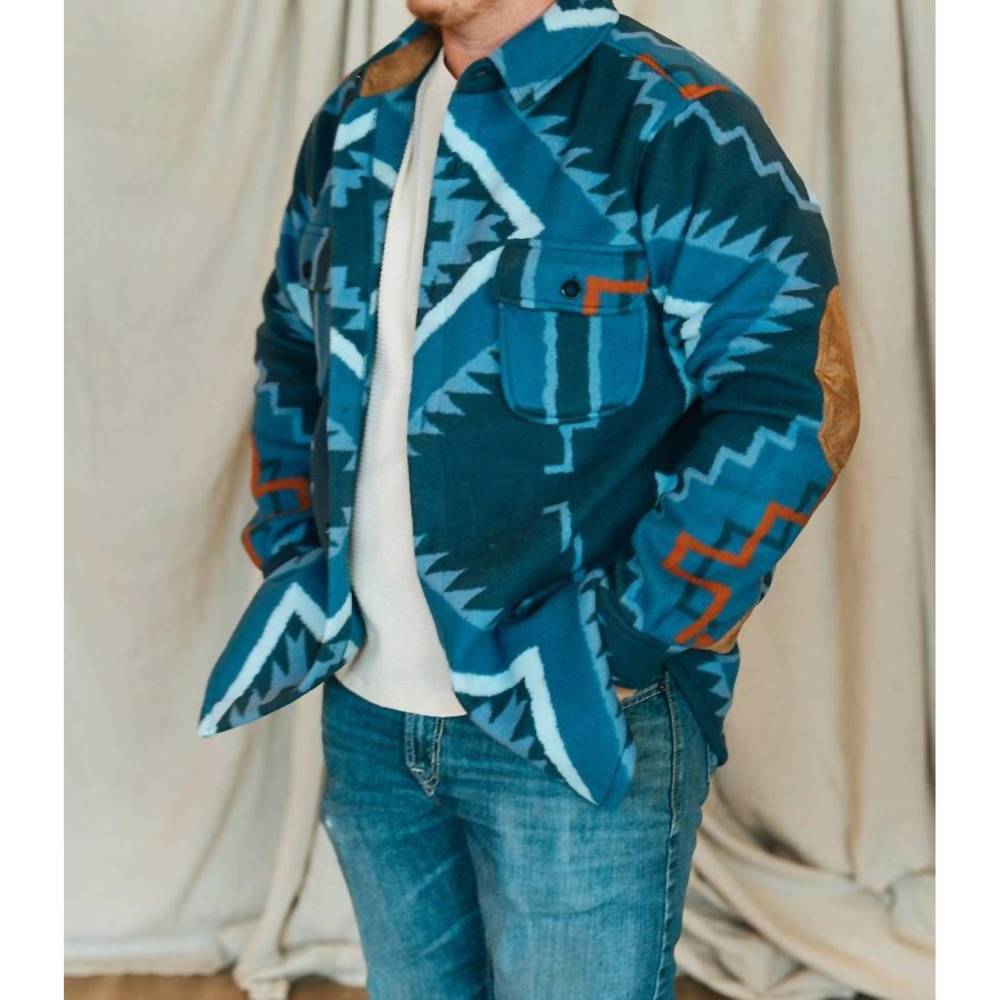 NEW TASHA POLIZZI blanket shirt in navy